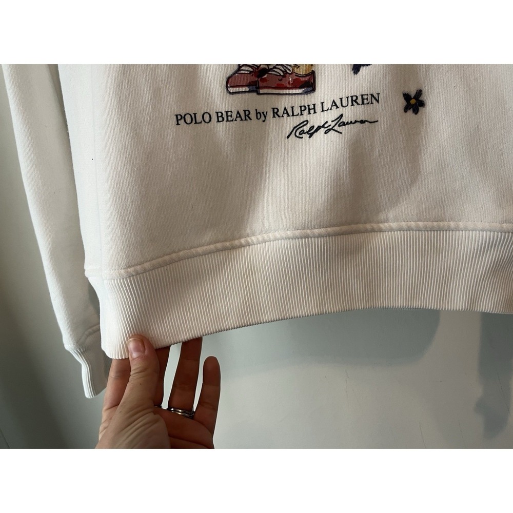 Ralph Lauren Polo Bear White Hoodie Womans‎ XS 160/84A Limited Edition VHTF Rare - Picture 3 of 6